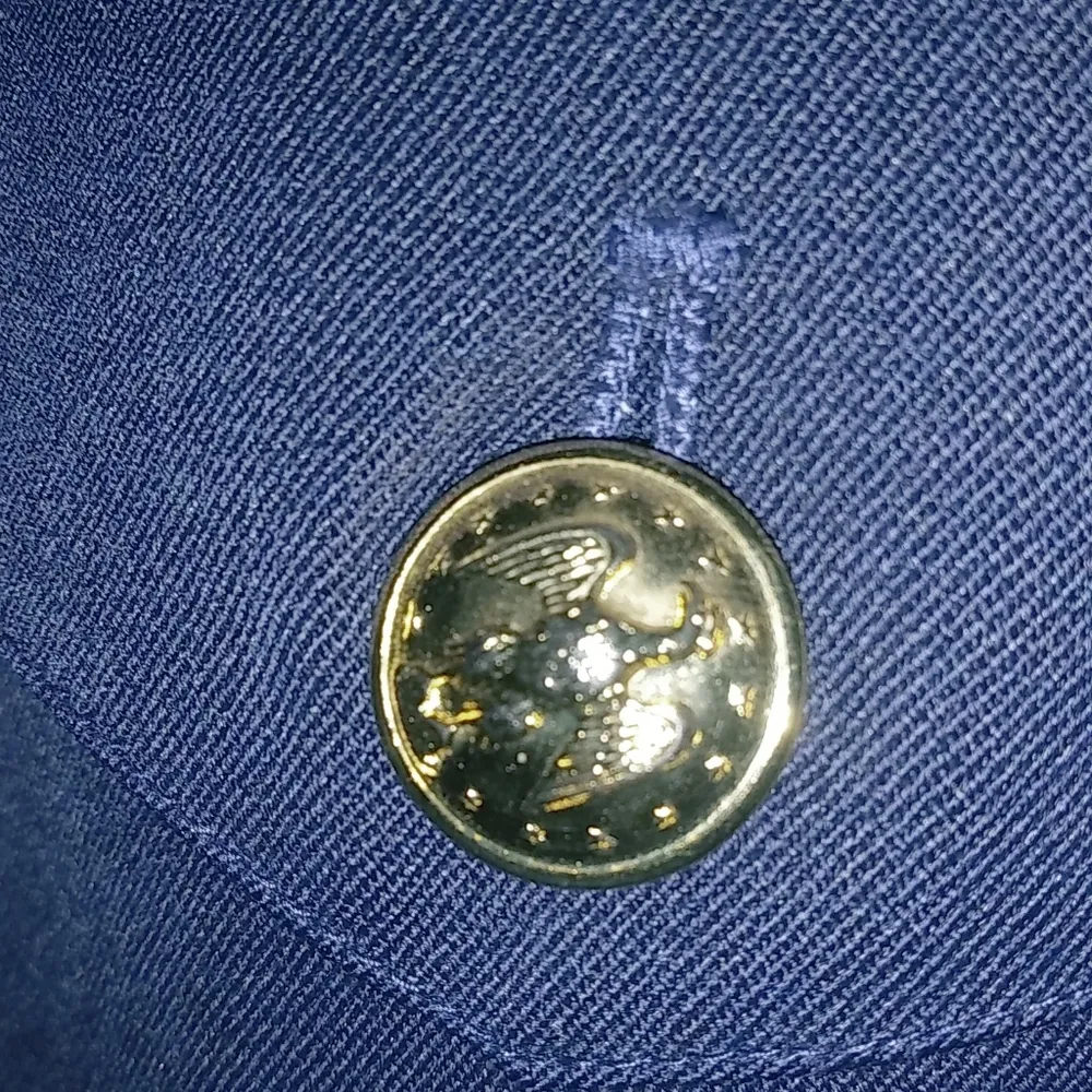 Hugo Buscati 6 Navy Wool Gold Buttoned Blazer Academia Super Prep - Image 6