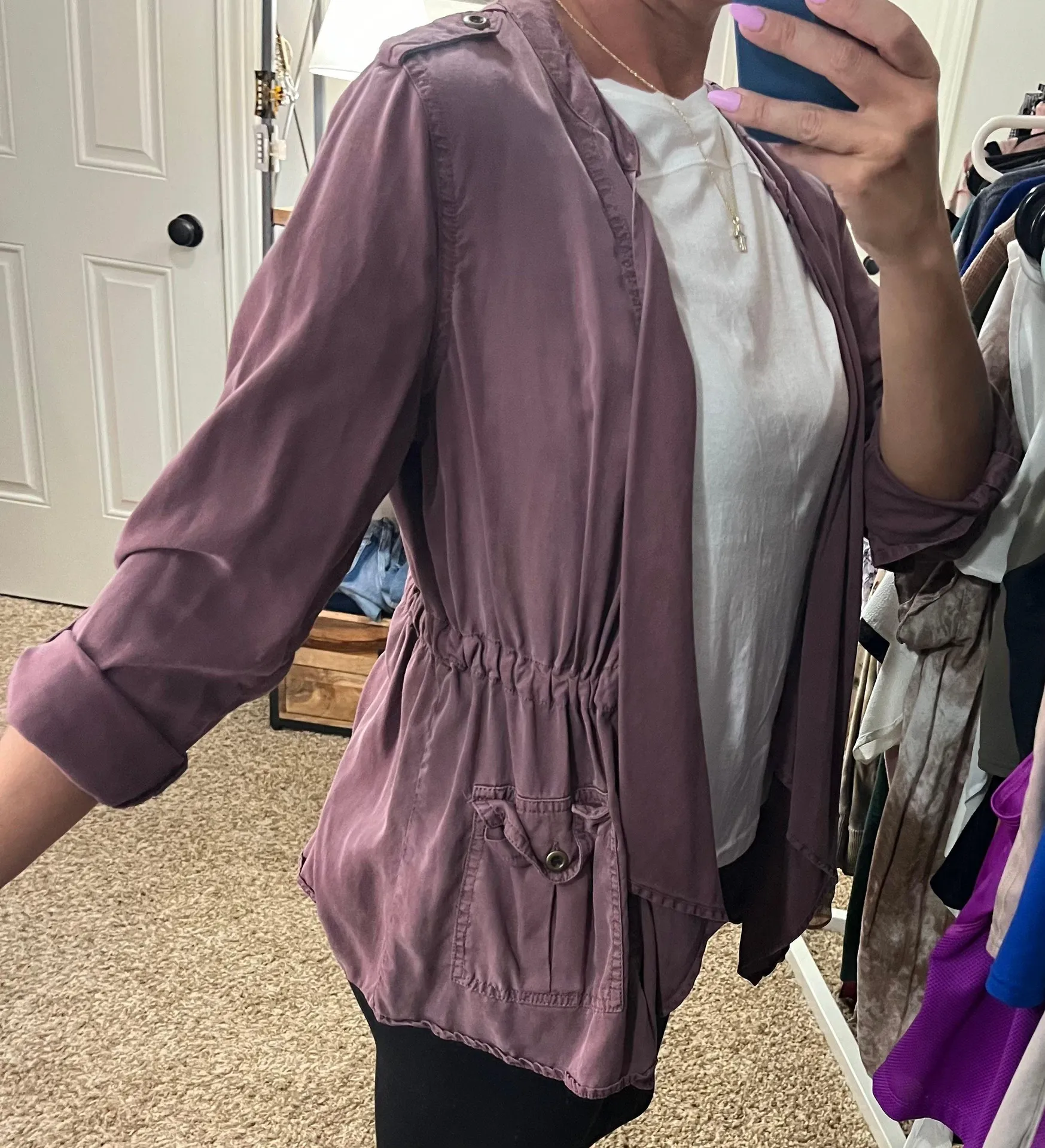Mauve Fall Jacket Size Small - Image 3