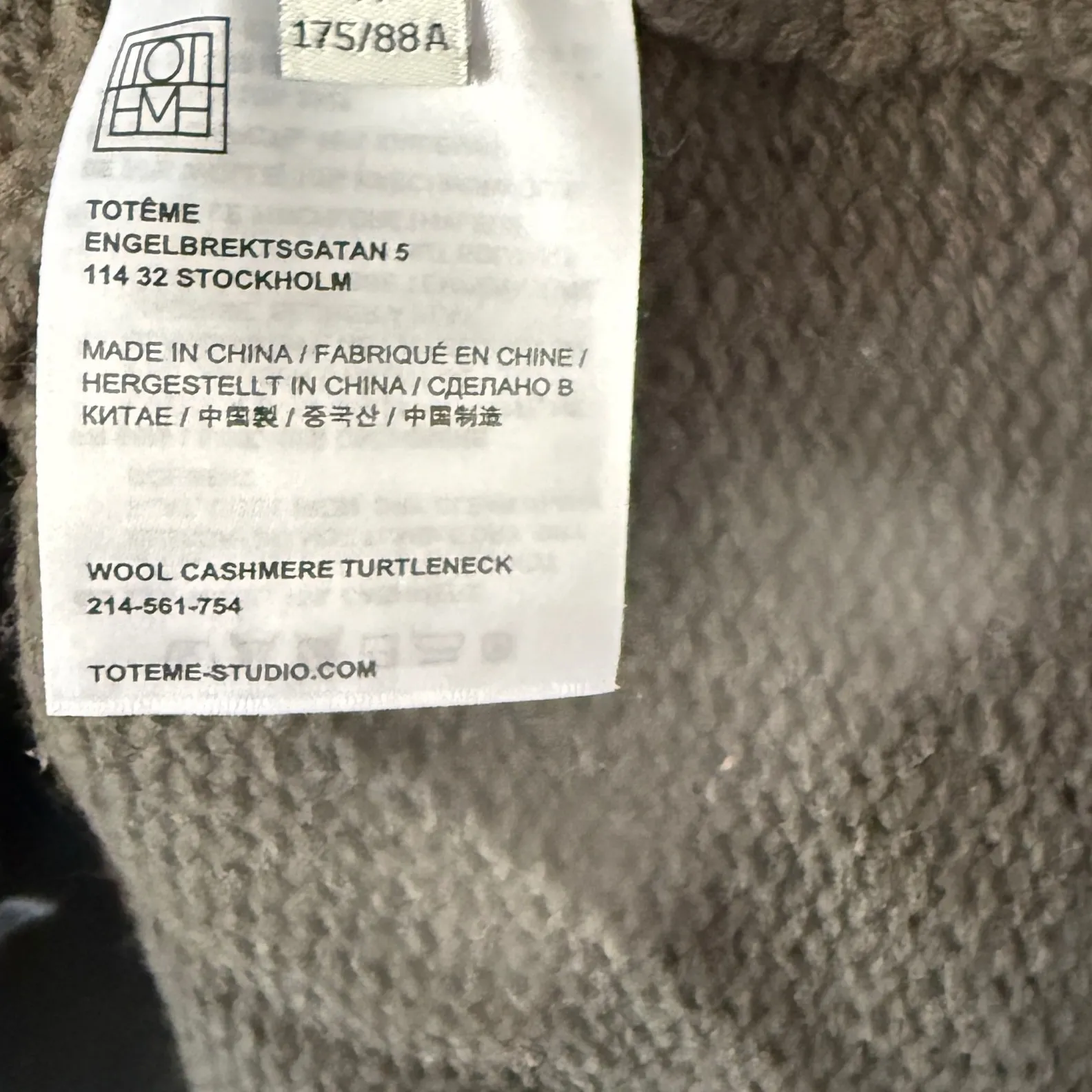 Toteme NWT $650 Wool Cashmere Blend Forest Green Turtleneck Sweater M Luxury Size M - Image 9