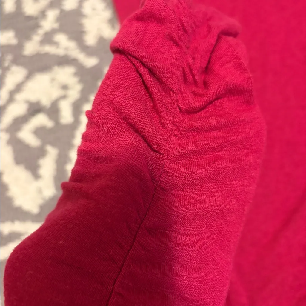 Free People Sahara Top Oversized XS Dahlia Color Gauzy Delicate Whimsy Crop F8 - Image 7