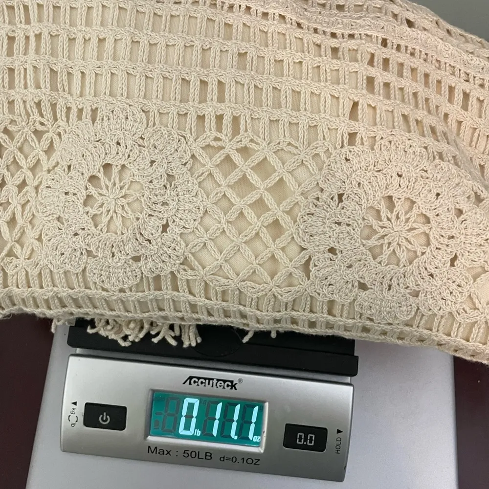 Crocheted NWT ultra pink beige‎ skirt size medium - Image 8