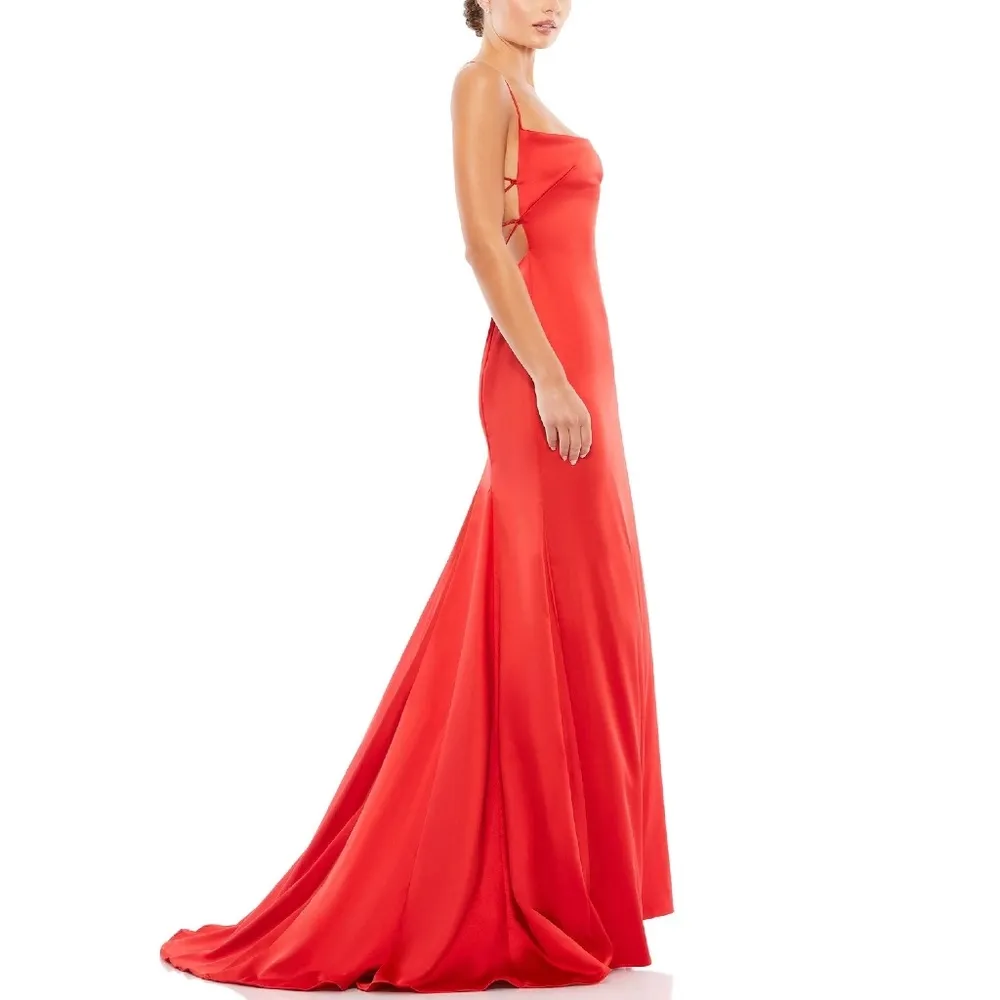 Mac Duggal Ieena 26268 Strappy Lace-Up Back Column Gown - Image 11