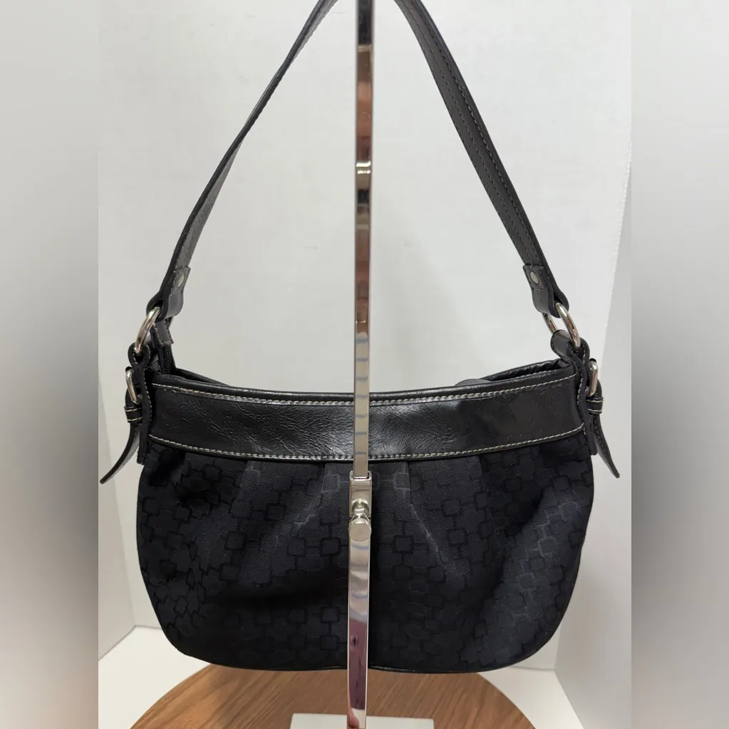 Nine West Vintage Y2K Shoulder Bag w Textured Fabric Zip Closure/Match Case Inc - Image 3