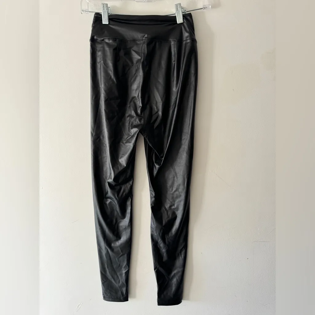 NEW!! Aerie Offline Real Luxe Faux Leather Black Leggings Hi-Rise - Image 4