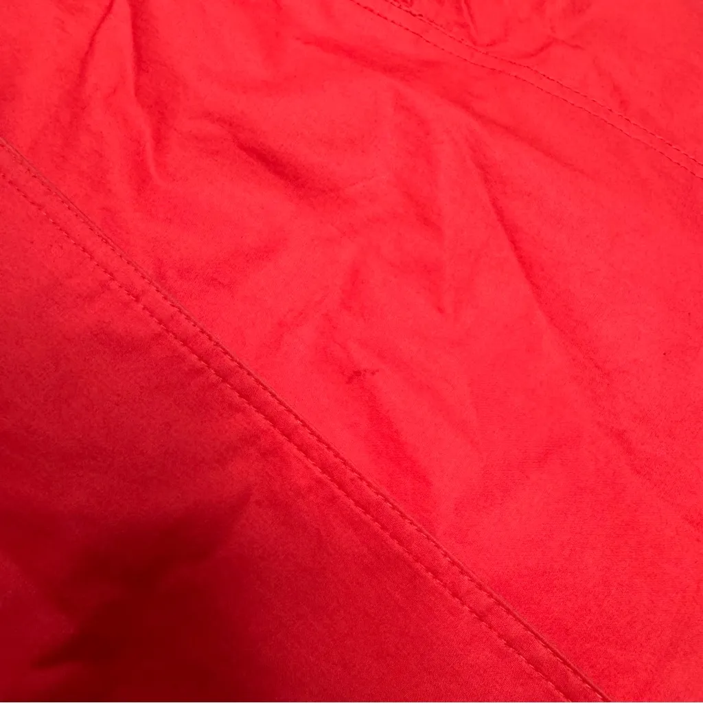 Smythe Belted Long Sleeve Collared Trenchcoat Trench Jacket Red White Button 6 - Image 11