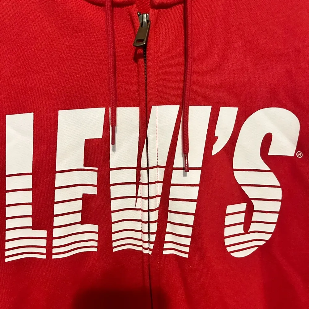 Levi's Levi’s red full zip hoodie sweatshirt jacket size large - Image 3