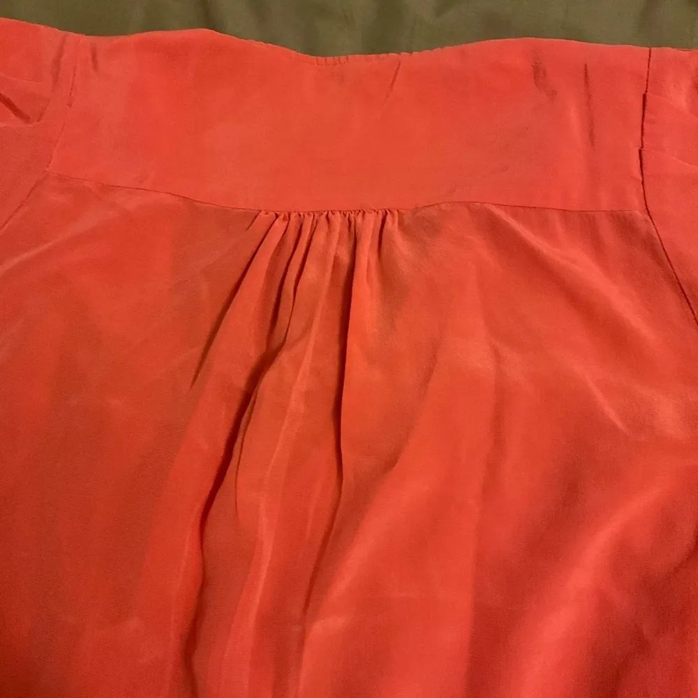 Madewell | Tops | Madewell Silk Sash Tie Front Wrap Coral Crop Top - Image 10