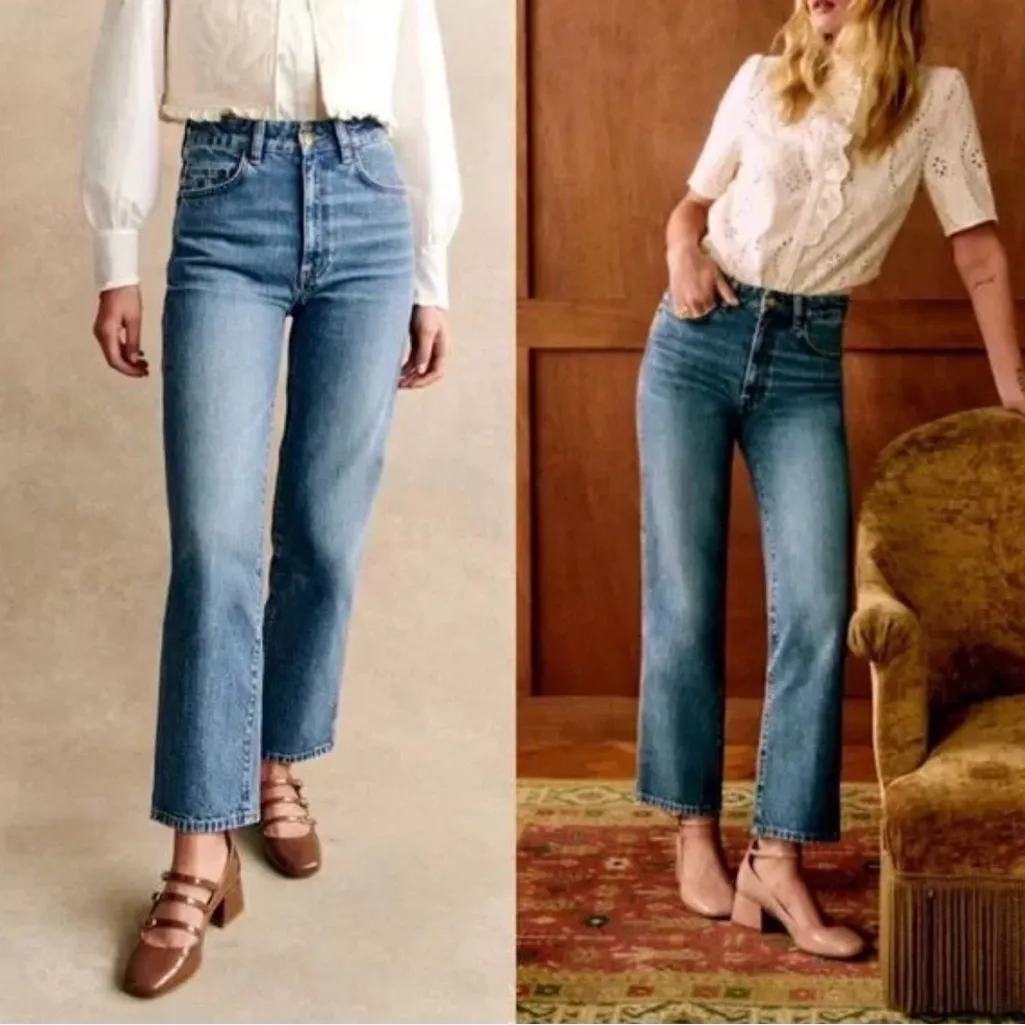 SEZANE Size 25 L’iconique Droit Jeans Blue Denim High Rise Pants - Image 2