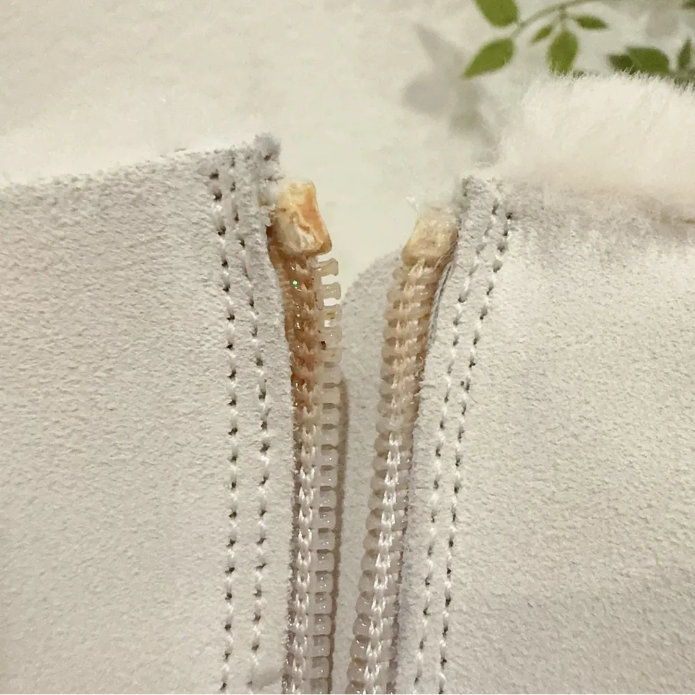 Birkenstock Danbury Shearling Ivory Suede/Patent Leather Mid Calf Boots SZ 37 - Image 11