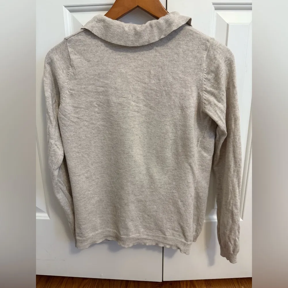 Zara Knit Ruffle Cardigan Button Down Sweater size Medium - Image 4