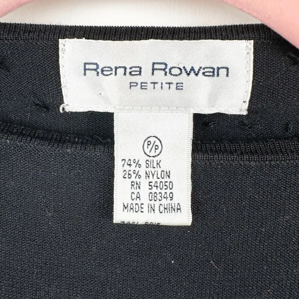 Rena Rowan Petite Silk Blend Cardigan Sweater Set Beaded Embellished Sweater - Image 5