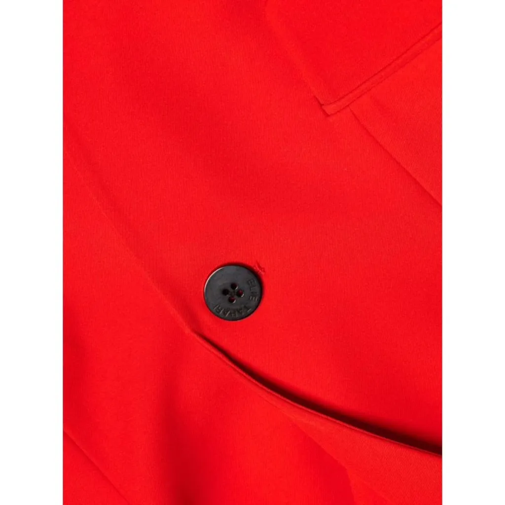 Elie Tahari | The Sylvie Single Button Blazer in Cayenne - Image 4
