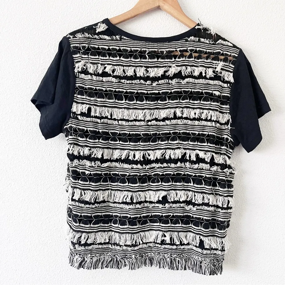 Sea New York Woven Black/White Short Sleeves Tee Shirt Black Size L - Image 8