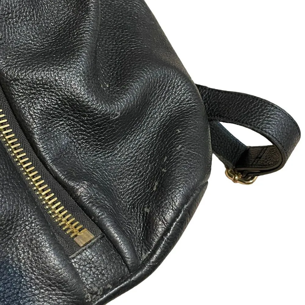 Aimee Kestenberg Tamitha Backpack Black Soft Pebbled Leather Adj Shoulder Strap. - Image 3