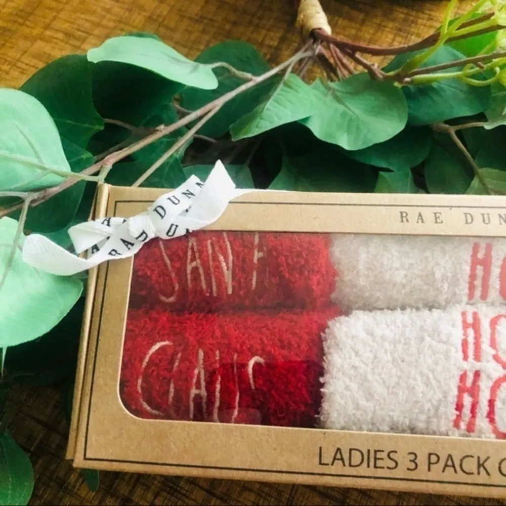 Rae Dunn  Holiday Cozy Socks 3 Pack NWT - Image 2