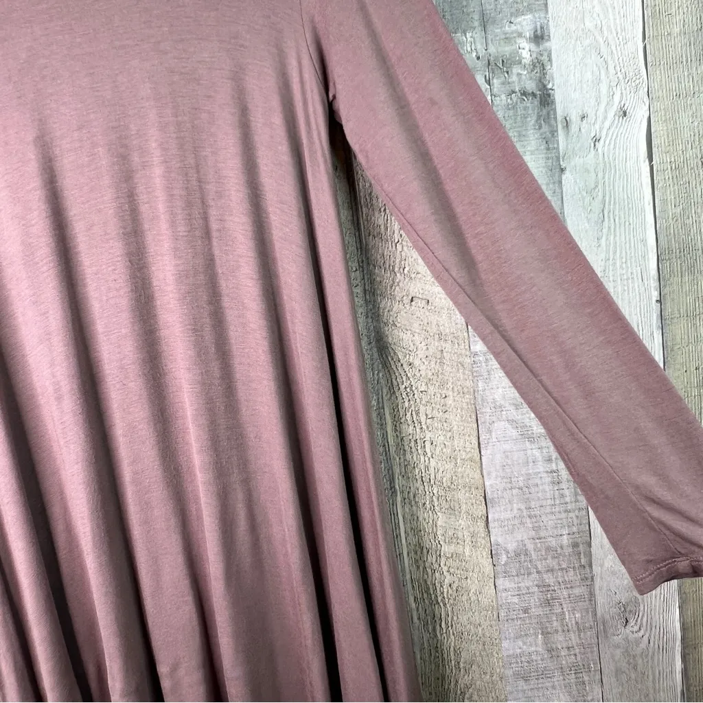 Newbury Kustom Small Rosewood Long Sleeve Mock Neck Mini Dress - Image 3