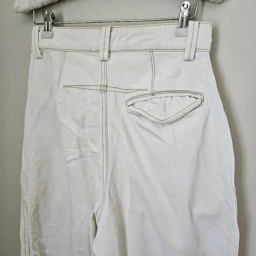 Isabel Marant Jeans Ivory White High-Waisted Pants Neutral Classic Staple Casual - Image 6