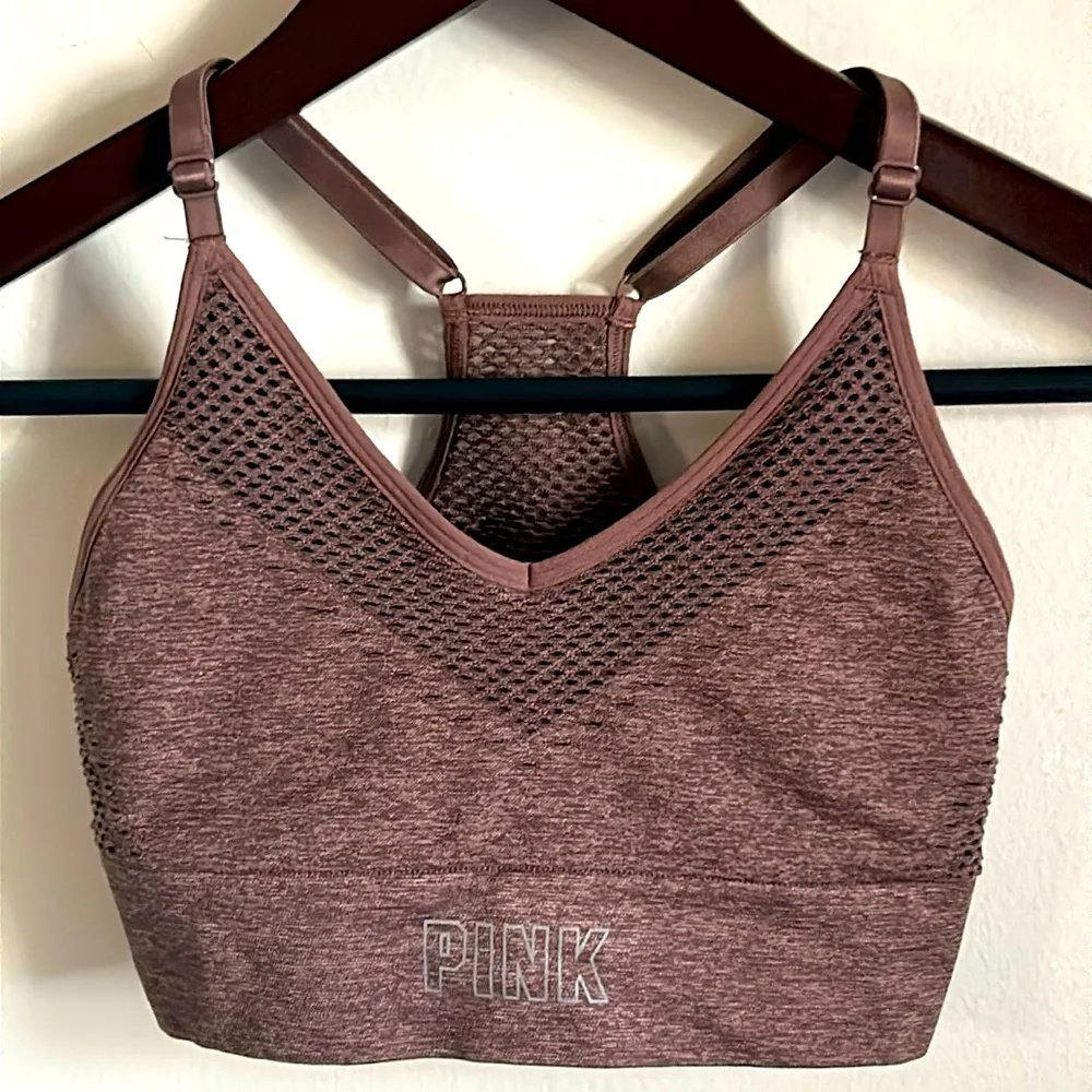VS PINK SEAMLESS LIGHTLY LINED ATHLETIC SPORTS WORKOUT BRA - Image 12
