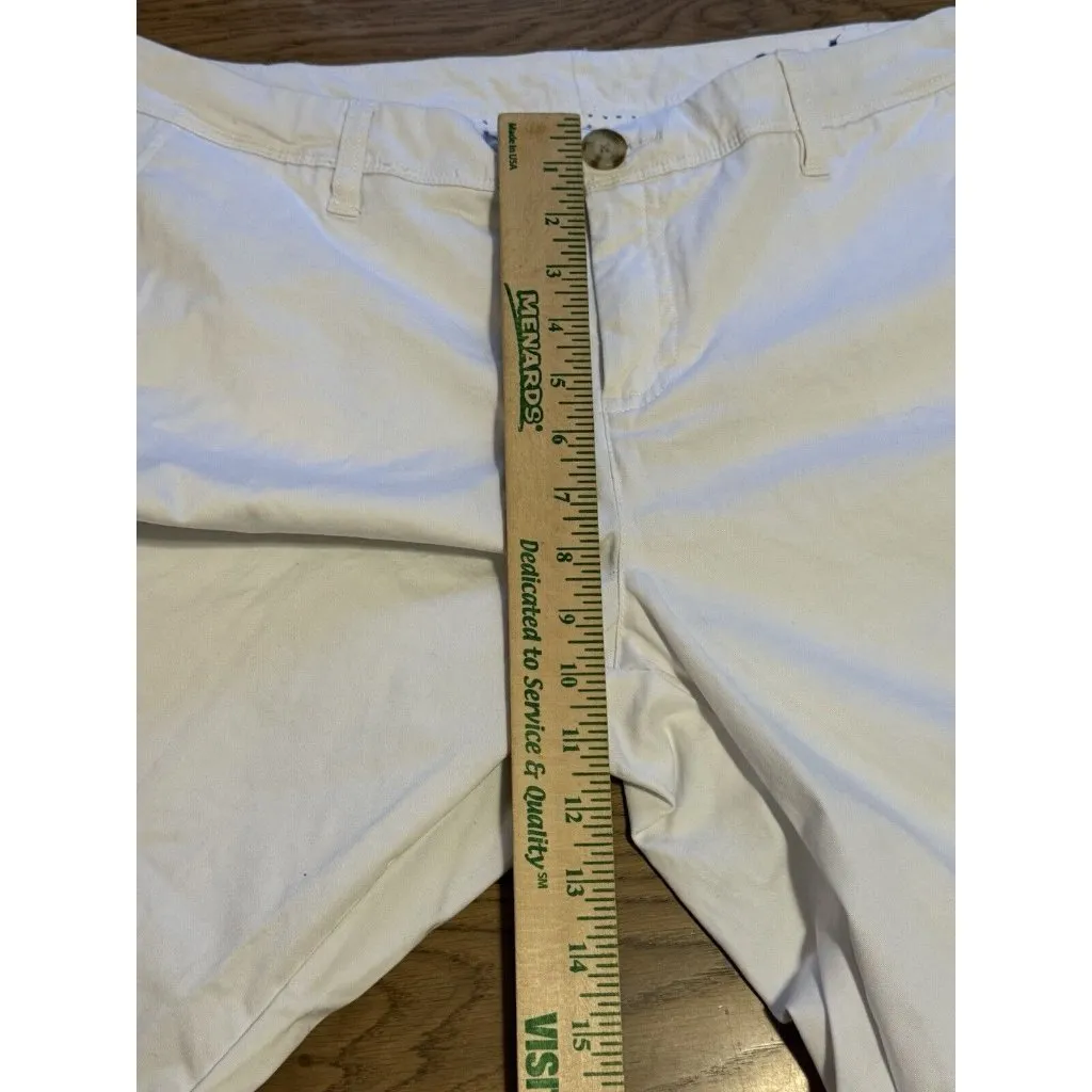 Le Tigre women's cropped chino pants size 12 tiger logo Preppy Classic Modern White - Image 6