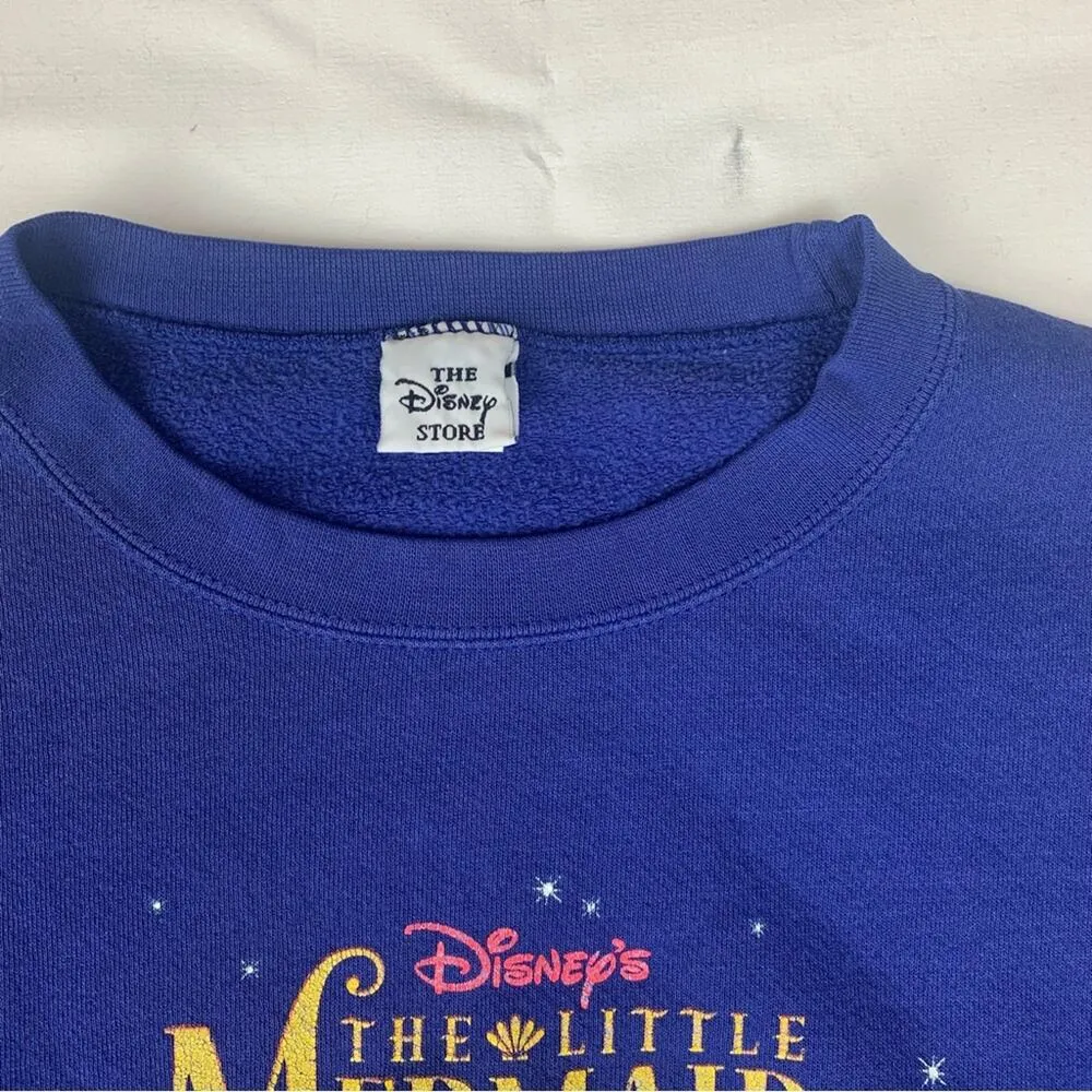 Vintage Disney The Little Mermaid women's XL crew neck sweater purple 90s - Image 6