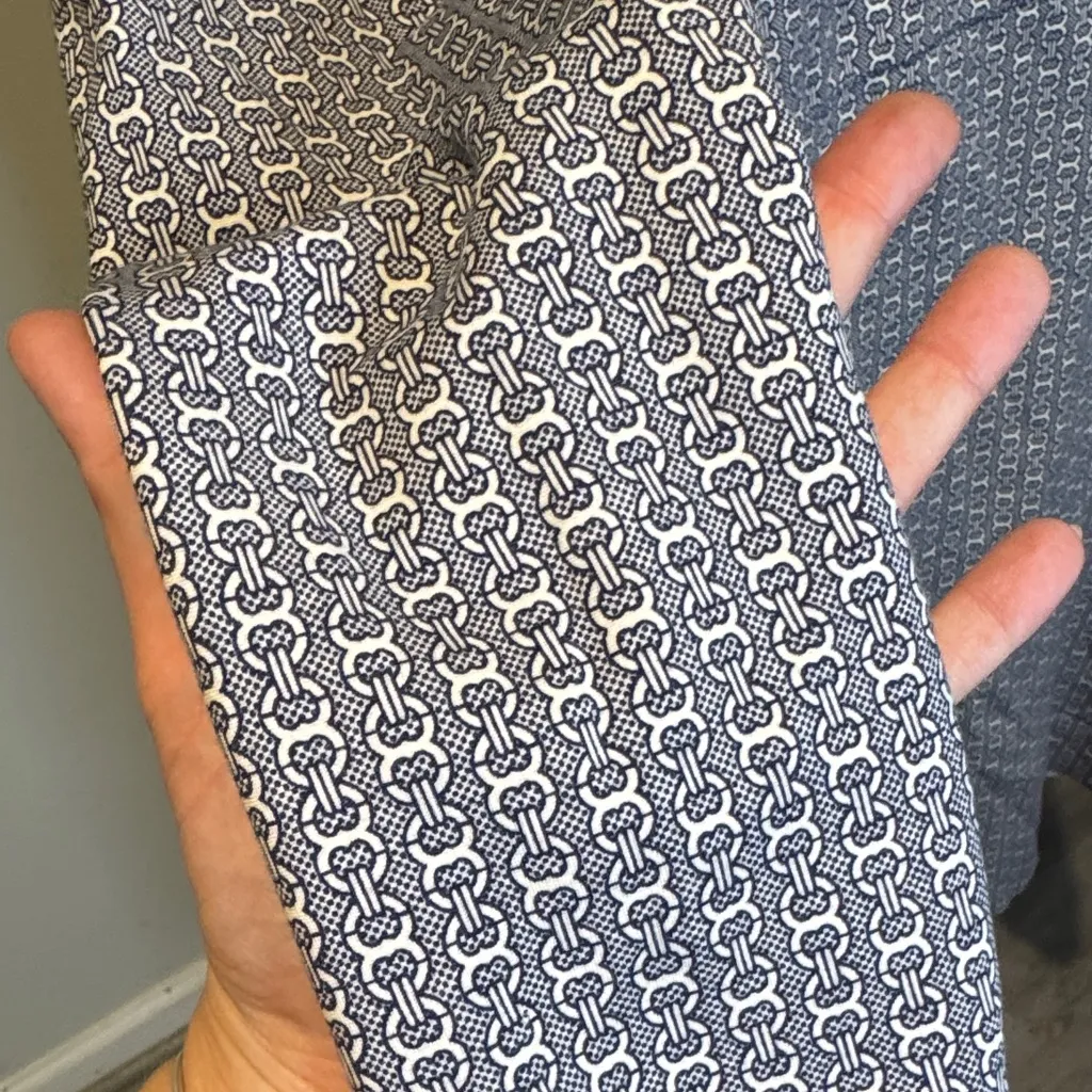 Tory Burch Blue and White Geometric Dress - Image 3