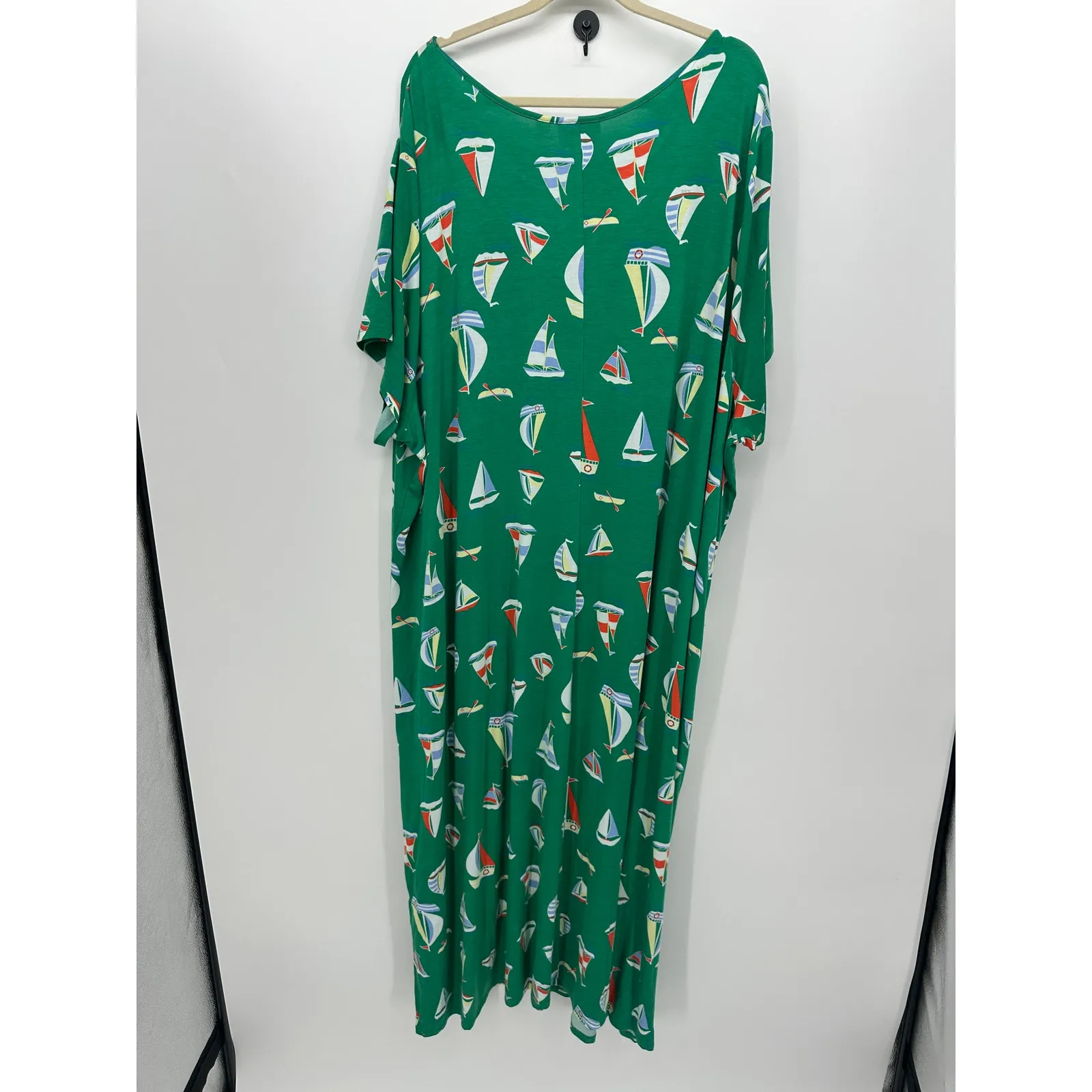 Quacker Factory Sail Away Short Sleeve Dress with Pockets Women 5XL Nautical - Image 2