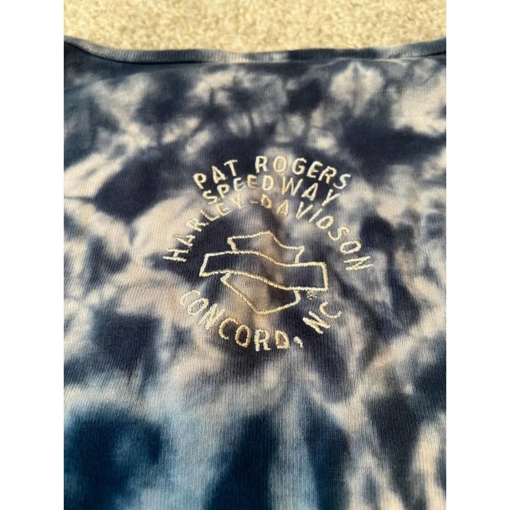 Harley Davidson women's top small‎ tie dye Blue - Image 5