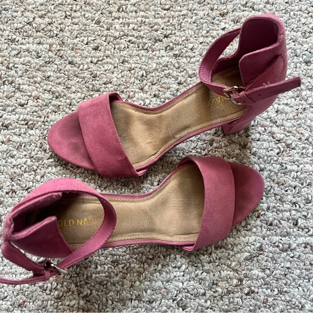 Pink heel sandals size 10 - Image 3