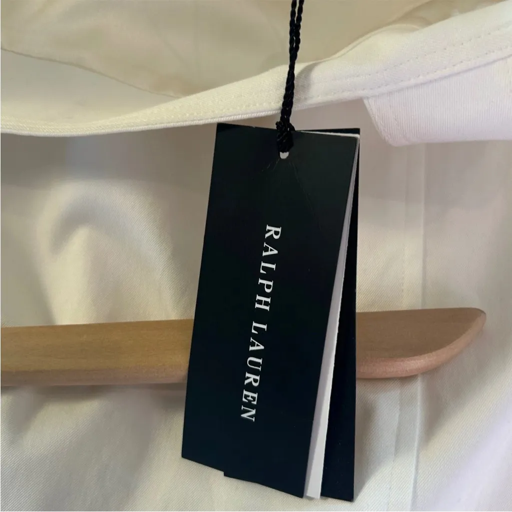 Ralph Lauren Womens White Square Neck Corset Lace Up Sheath Dress 10 Black Label - Image 8