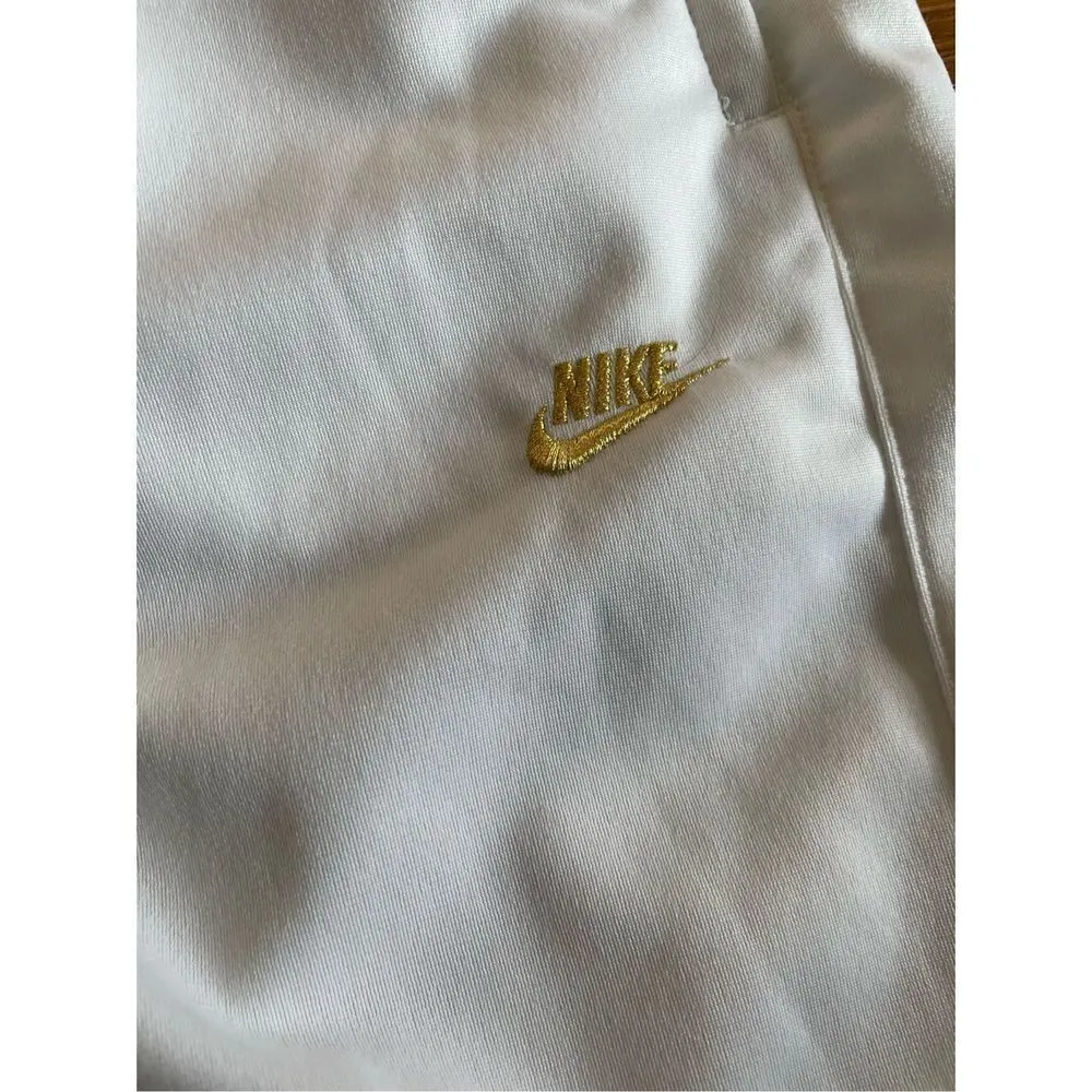 Nike womens pull on track pants white & yellow size large - Image 4