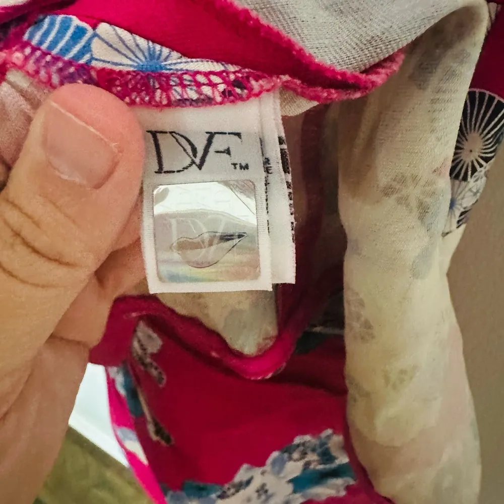 DIANE VON FURSTENBERG Pink Floral Sleeveless Crewneck Topanga Mini Dress Size 4 - Image 10