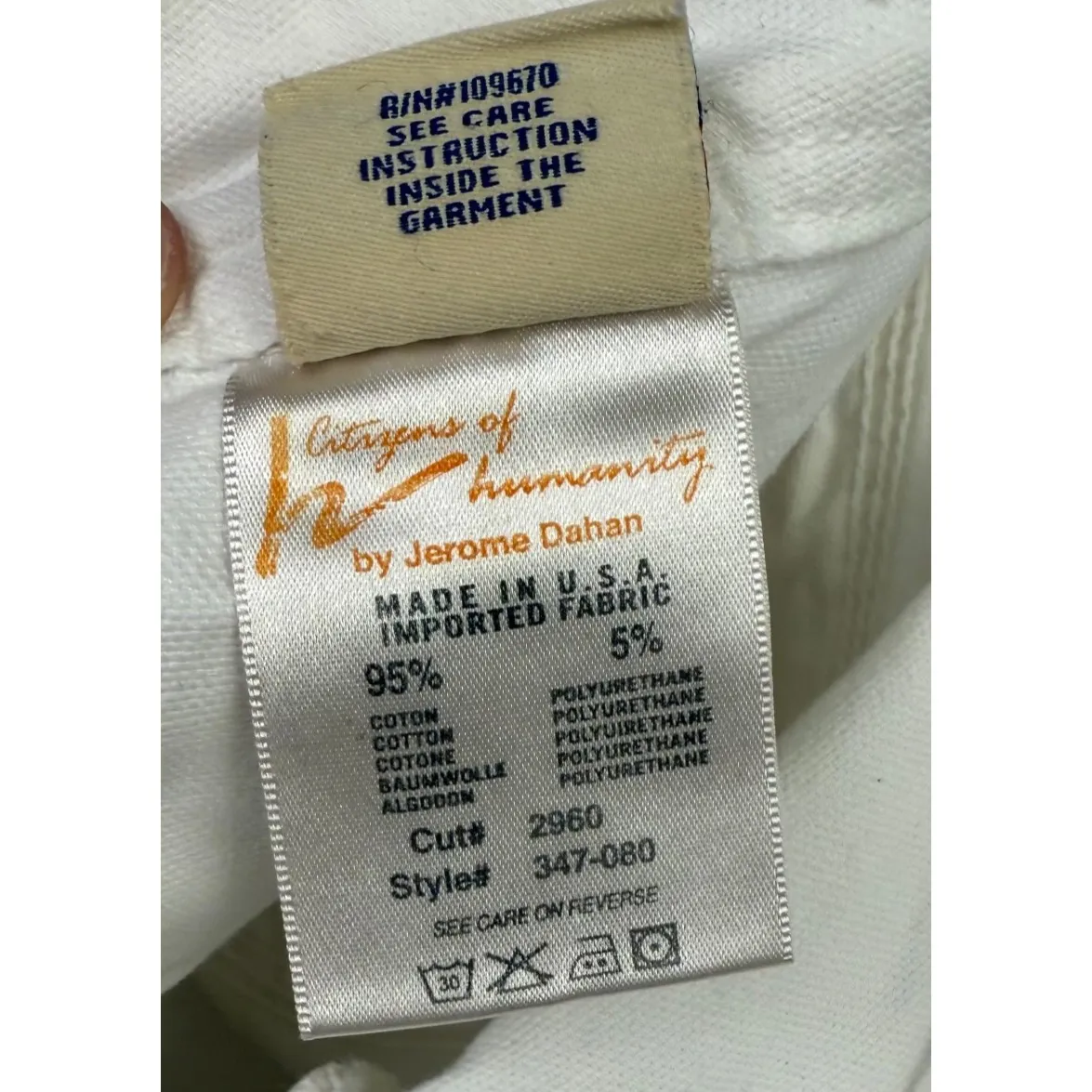 Citizens of Humanity Skirt Womens 27 White Embroidered Pockets Pleats USA‎ - Image 5