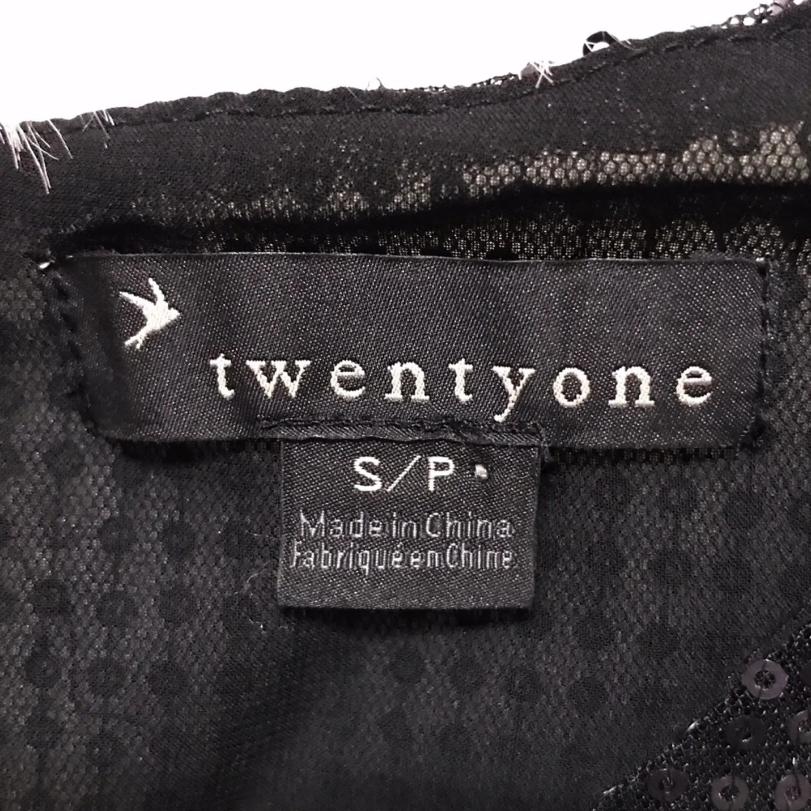 -Black Ruffle Blouse-GUC-Small - Image 7