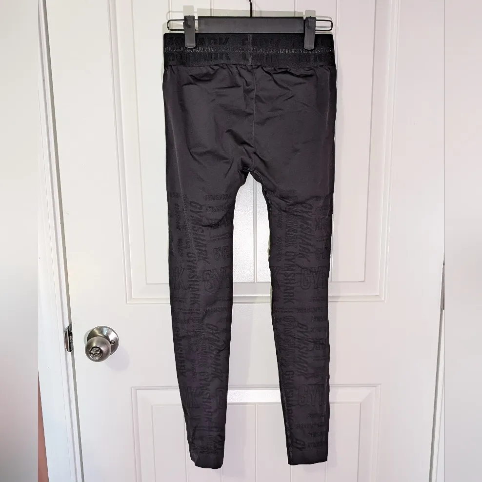Gymshark Logo Training Leggings Black Women's Medium - Image 2