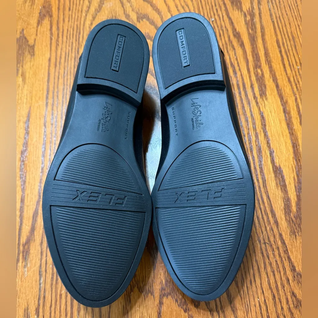 Life Stride Soft System Margot Loafers Black Burnish Size 9W New - Image 3