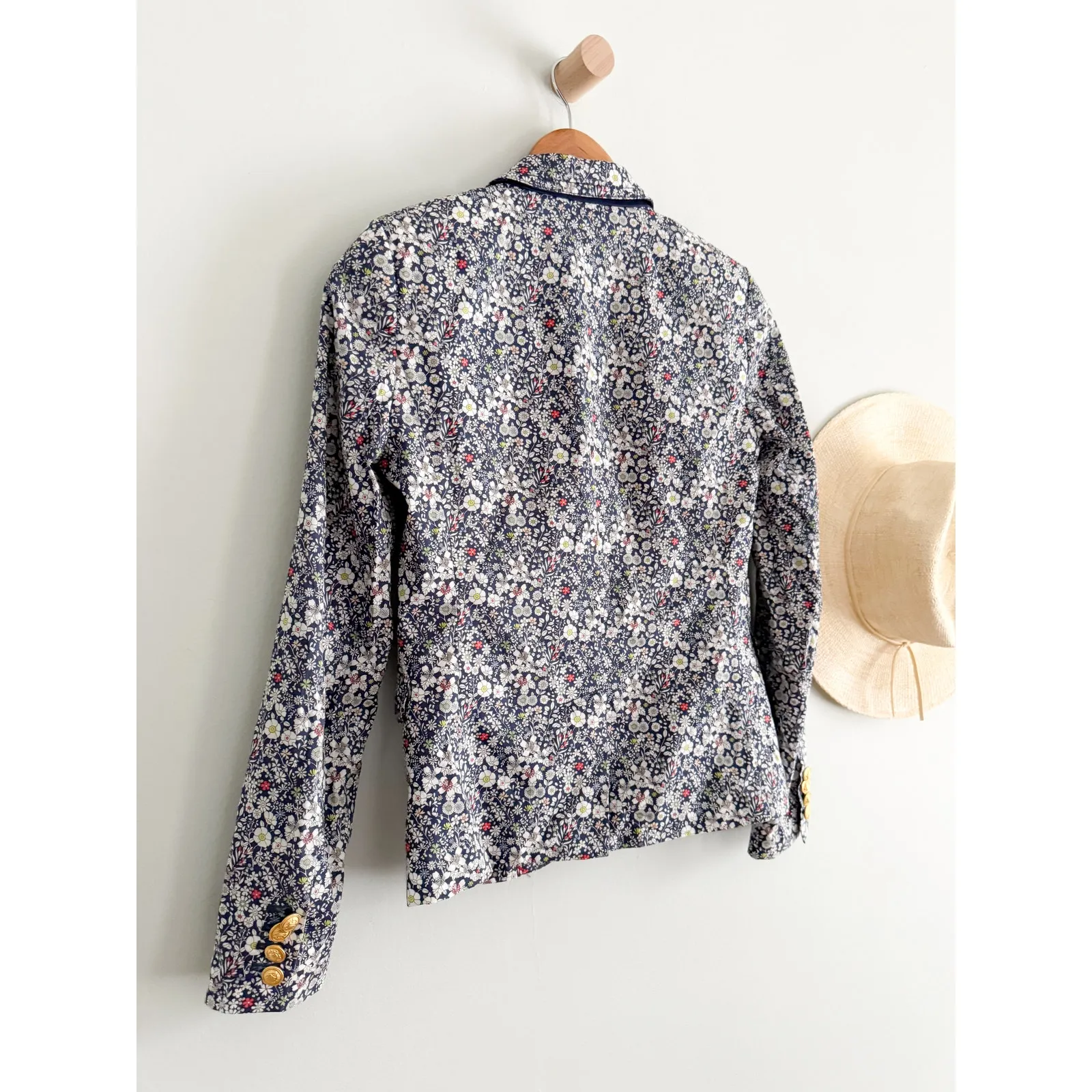 J.Crew | Schoolboy Liberty of London Floral Blazer Cotton Jacket | Sz 0 - Image 9