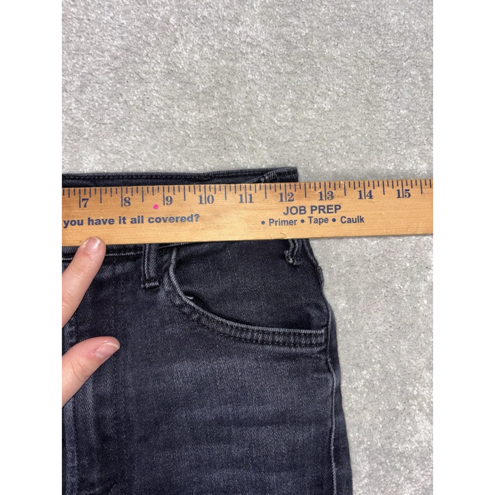 Mother Women's The Hustle Ankle Fray Encounters At Night Jeans Black Size 24 - Image 10