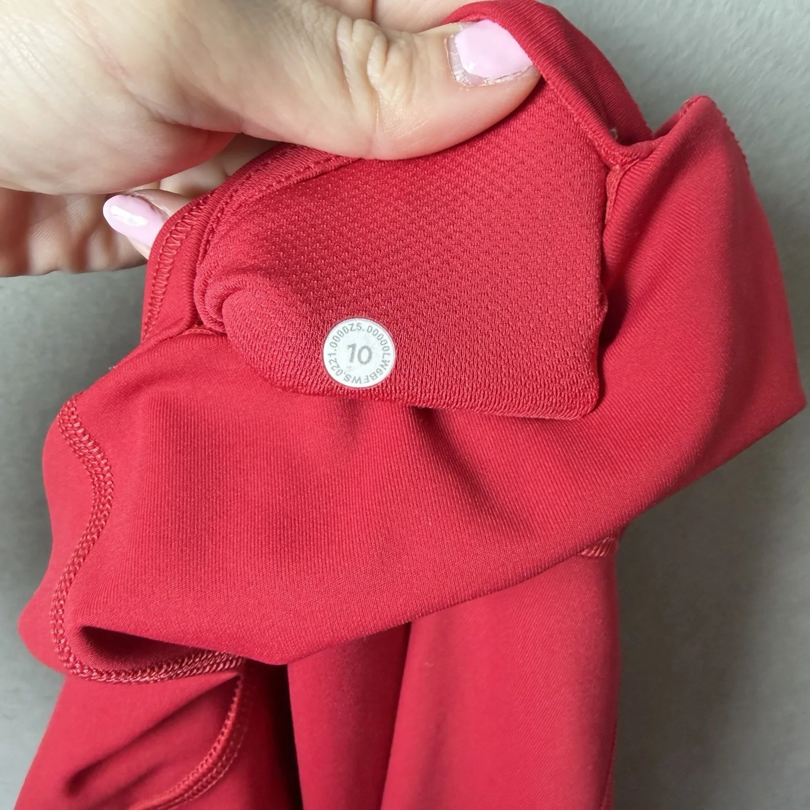 Lululemon Pace Rival High-Rise Crop 22" Dark Red Womens size 10 - Image 8