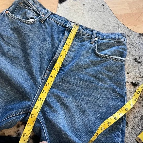 WE THE FREE Free People Distressed Straight Leg Cut‎ Off Jeans Size 32 - Image 6