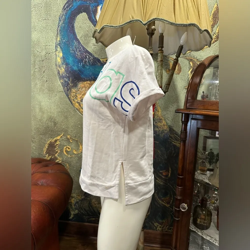 Adidas Multicolor Logo French Terry Top Sleeveless Sweatshirt - Image 2