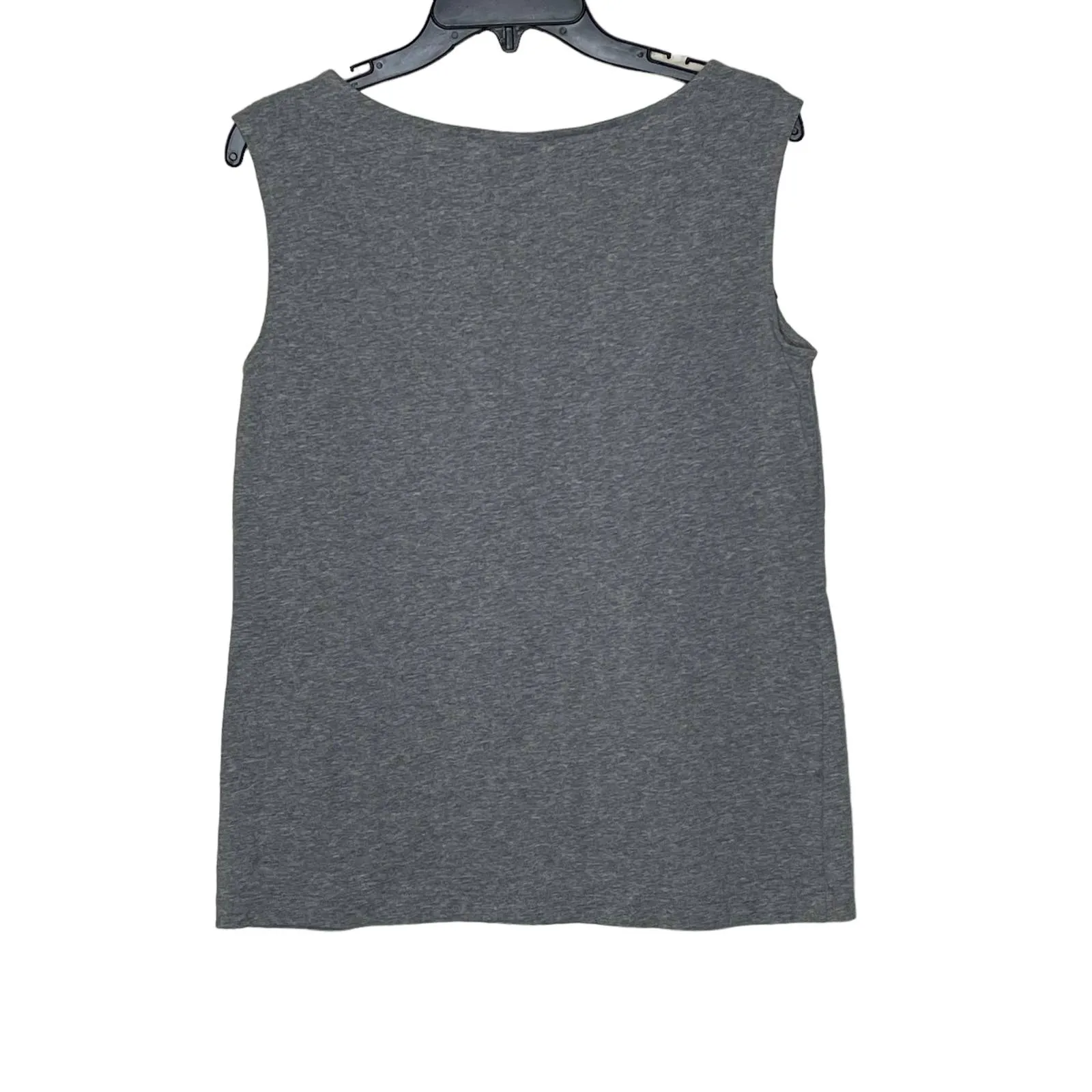 CAbi Lacy Tee Gray Knit Top Muscle Tank Stretch Lace Trim Size‎ Small Women - Image 9