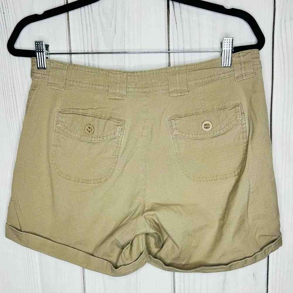 NIKE ACG Shorts Womens Sz 8 Utility Khaki Hiking Roll Cuff Outdoor Vintage Tan - Image 6