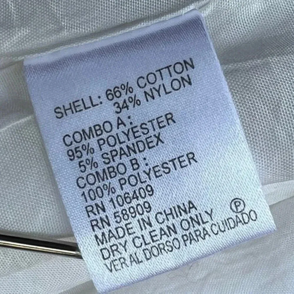 Antonio Melani White Eyelet Lace Overlay‎ Tier Scallop Lined Reggie Dress Size 0 - Image 7