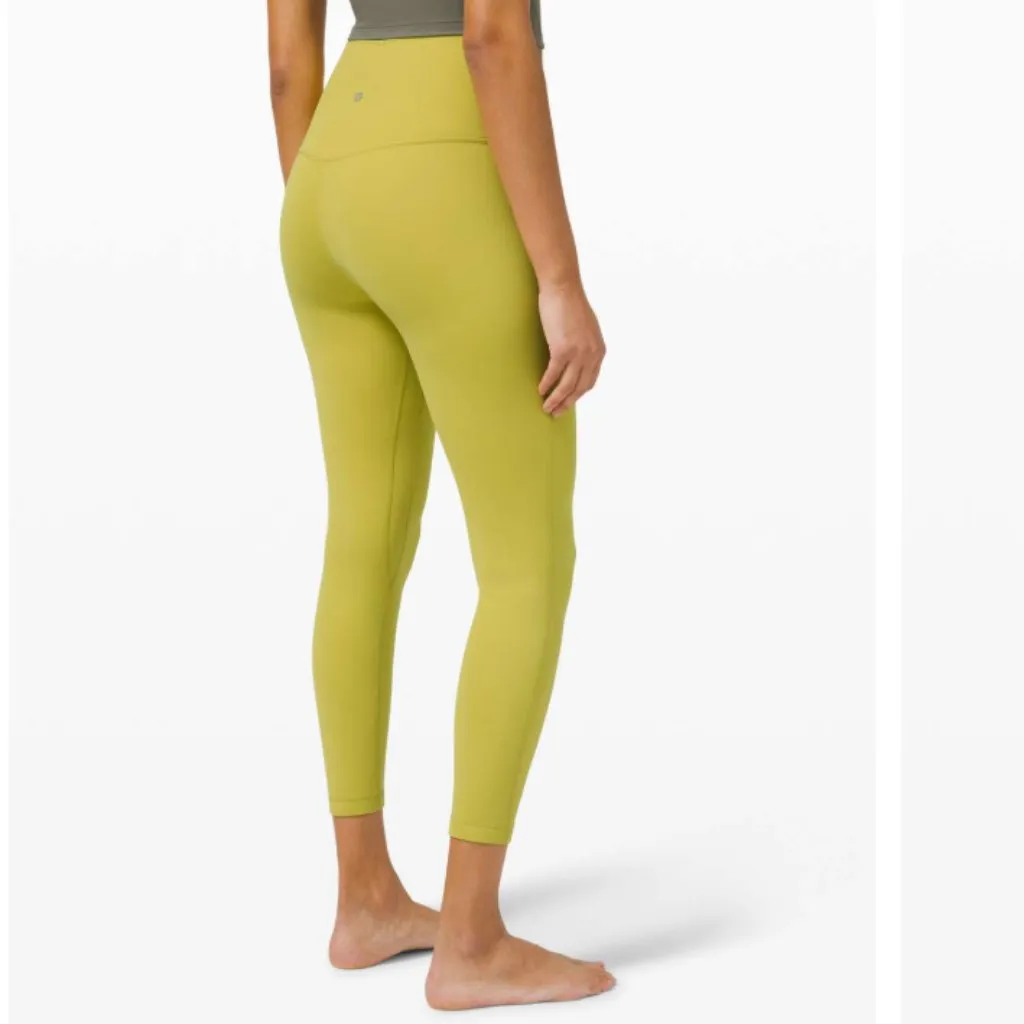 Lululemon Align Pant 25" Nulu Leggings W5CTCS Yellow Pear Athletic Yoga Size 2 - Image 2
