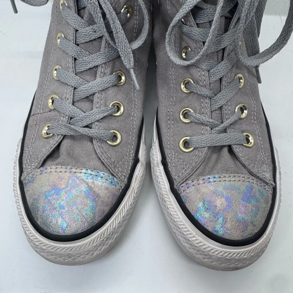 Converse Women's Chuck Taylor All Star Oil Slick Toe Cap Hi-Top Trainers - Image 6