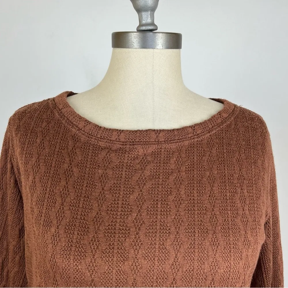 Altar’d State Brown Knit Long Sleeve Top NWT Small - Image 3