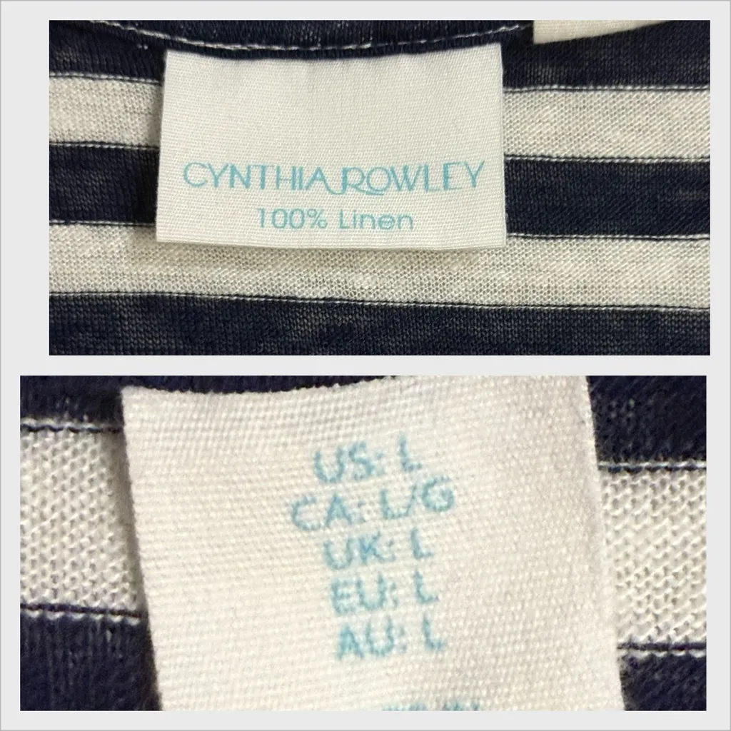 Cynthia Rowley ✨ Linen Blouse Size Large - Image 3