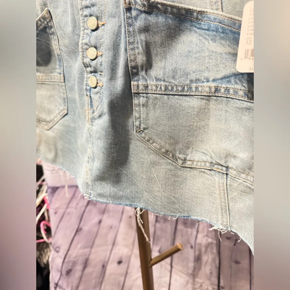 NWT Free People Izzie Denim Mini Skirt Jean Mid Low Rise We The Free Blue 32 - Image 9