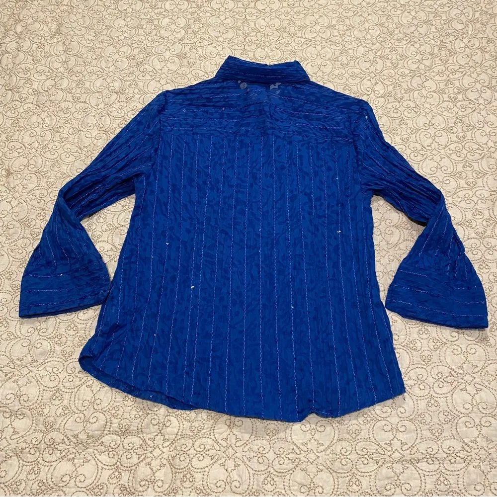 JM Collection Women’s Button Down Shirt with 3/4 Sleeves Size 12 - Image 10