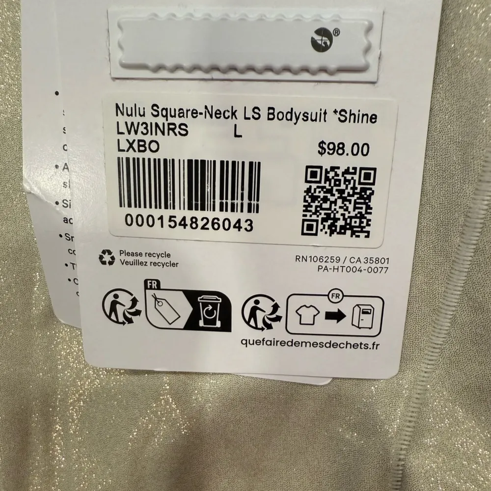 Lululemon Ultra Soft Shine Nulu Wundermost Square Neck Bodysuit Size L NWT - Image 12